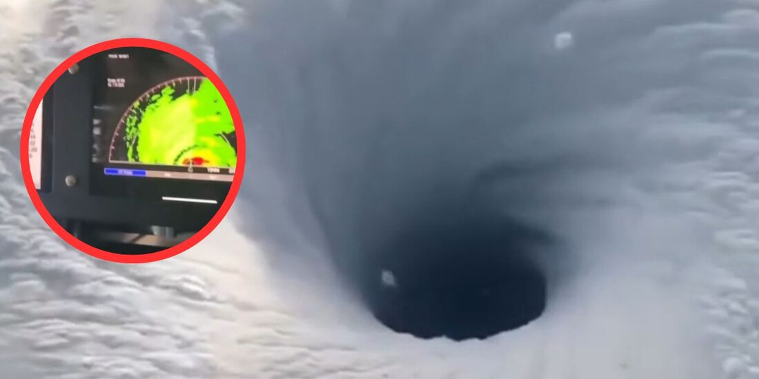 Avión cazahuracanes ofrece vista única del devastador huracán Melissa