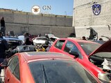 Policías de la SSC y Guardia Nacional desmantelan el taller, en operativo conjunto