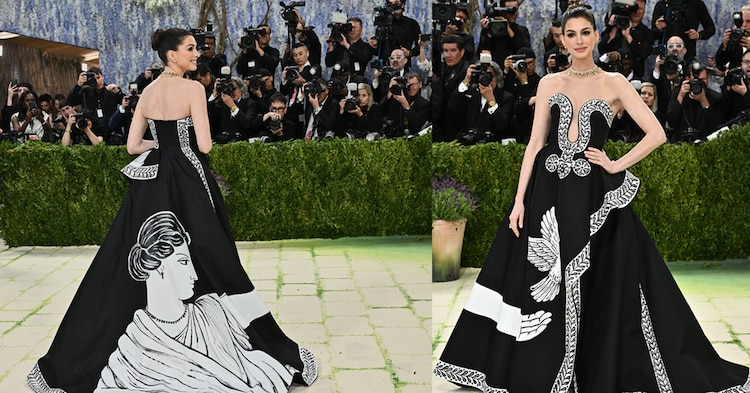 Vestido de Anne Hathaway en la MET Gala 2026, fue diseñado por Michael Kors