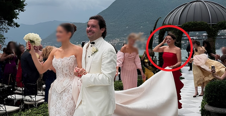 Isabel Cicero Chávez en la boda de Stefano Cremasco Cícero