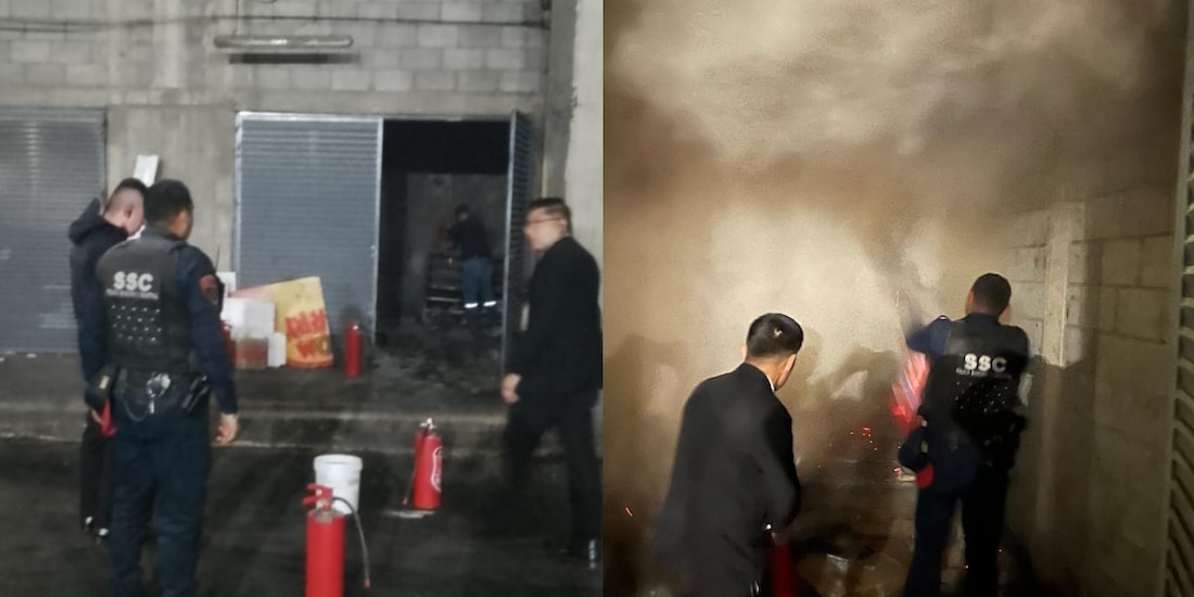 Bomberos sofocan incendio en plaza comercial