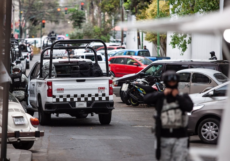 Instalaciones de la FEMDO en la Ciudad de México, el 22 de febrero de 2026.