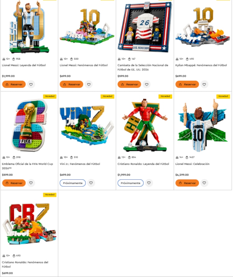 Estos son los precios de los nuevos sets de Lego de los jugadores.