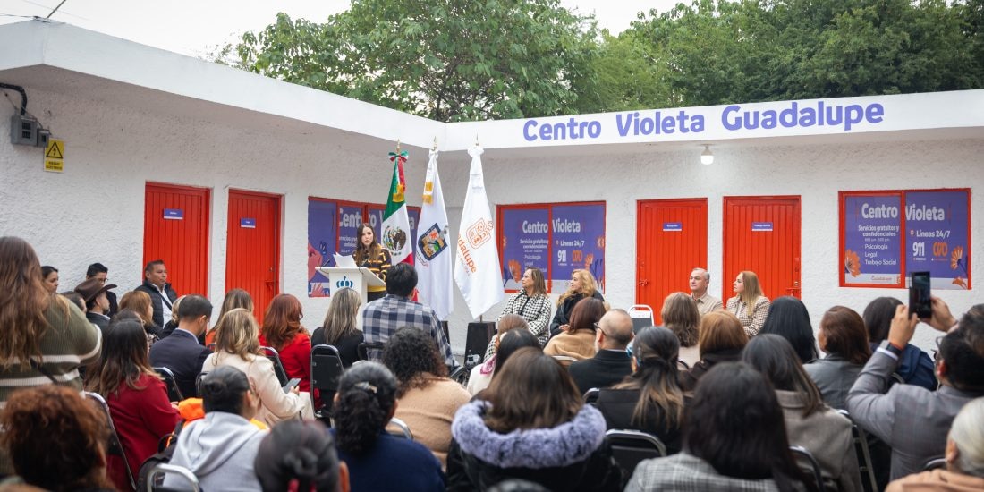Inauguran Centro Violeta de Atención Integral a Mujeres en Guadalupe, Nuevo León.