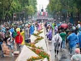 Miles de aficionados se reunieron el 5 de julio de 2026 en Paseo de la Reforma para el partido de México contra Inglaterra.