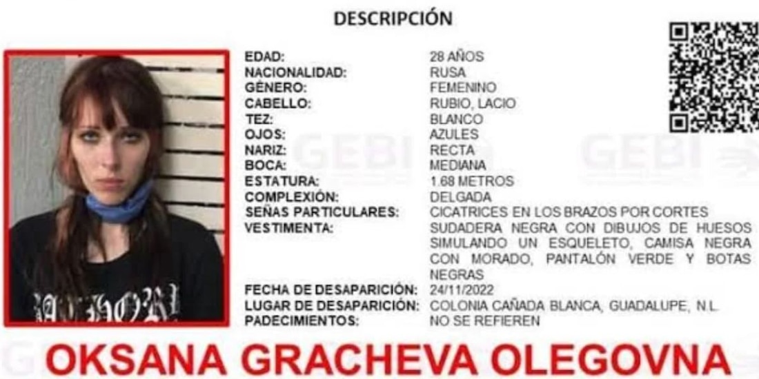 Oksana Gracheva fue hallada muerta en casa de Nuevo León