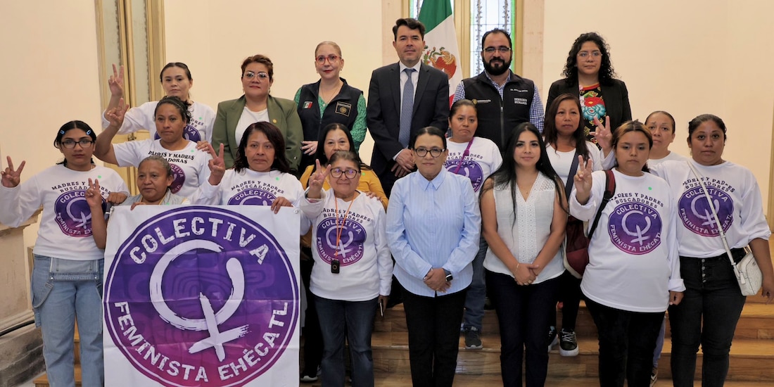 Secretaria de Gobernación recibe a colectiva feminista Ehécatl.