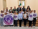 Secretaria de Gobernación recibe a colectiva feminista Ehécatl.