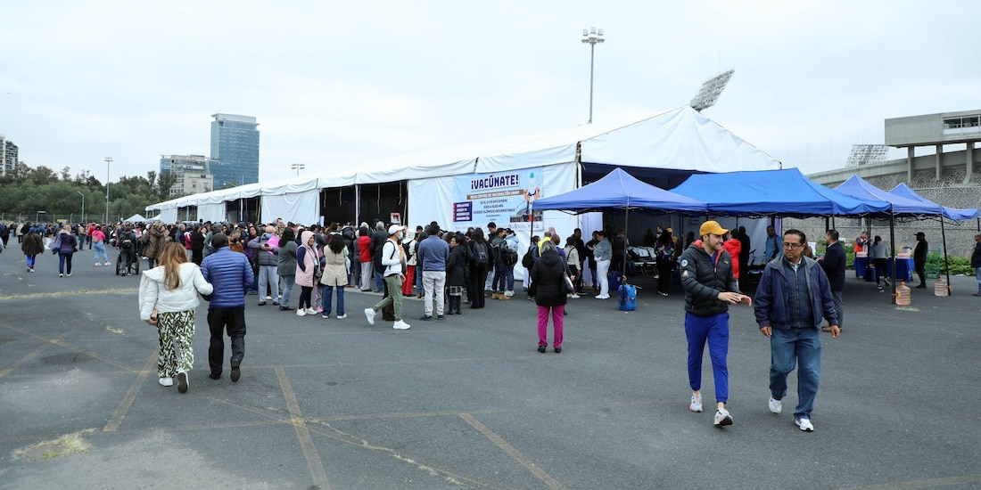Mega Centro de Vacunación en Ciudad Universitaria.