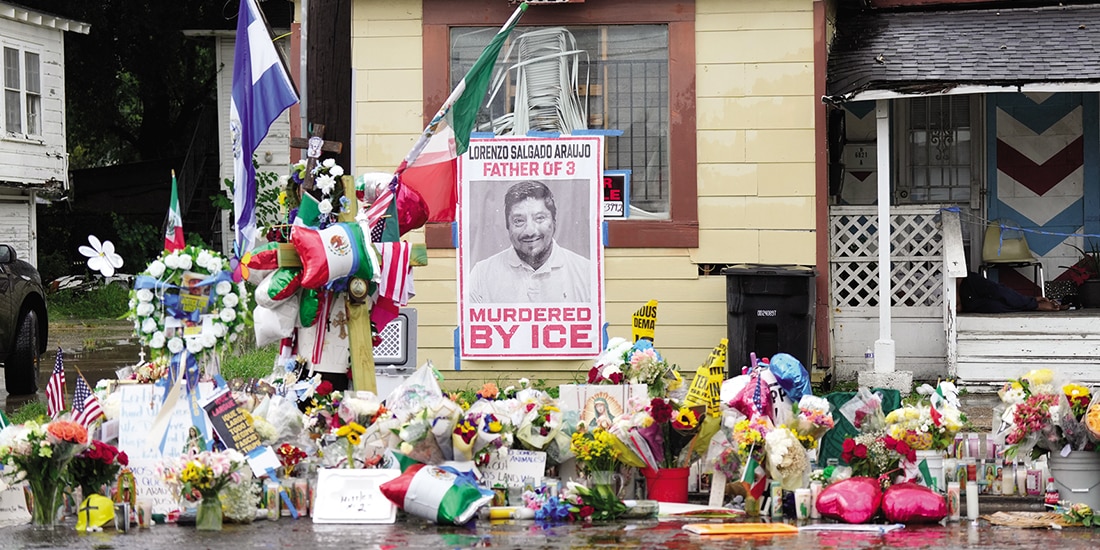 Memorial donde fue asesinado Lorenzo Salgado, el pasado 13 de julio.