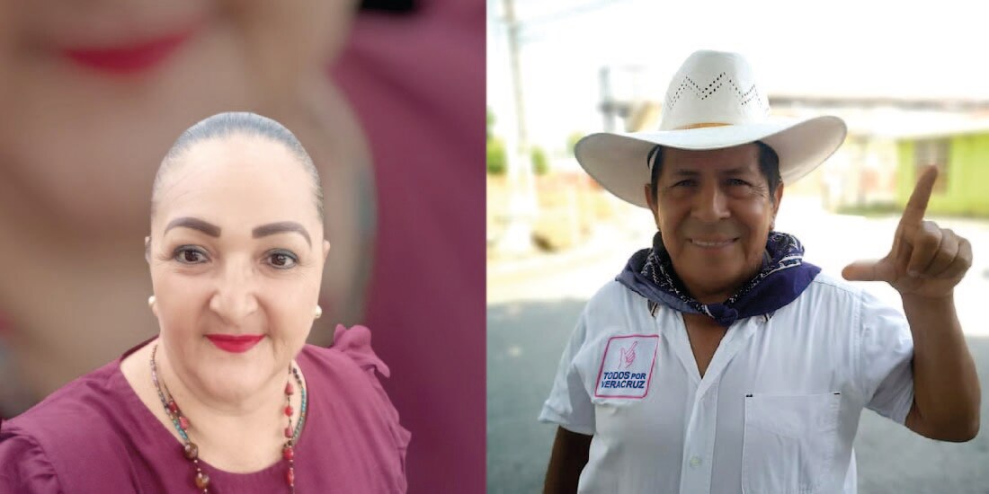 KARINA DÍAZ y Pedro González, asesinados ayer, en imágenes de archivo.