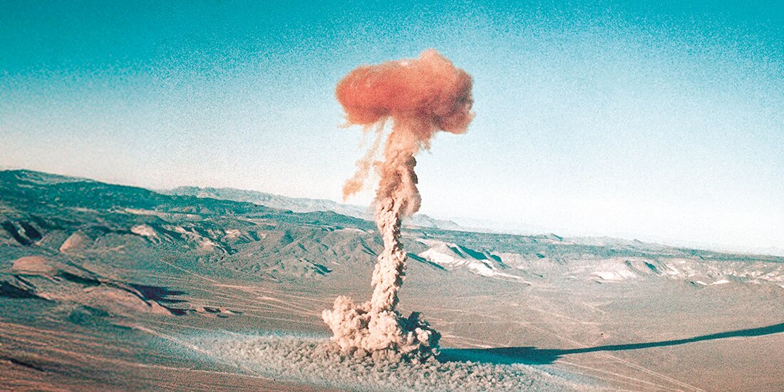 Se muestra una prueba atómica
subterránea en el sitio de pruebas de Nevada, en una imagen de archivo.