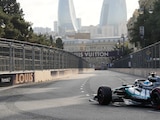 El Mercedes de George Russell en la clasificación del Gran Premio de Azerbaiyán de F1.