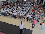 La defensa de la cobertura universal de los apoyos educativos y la entrega de tarjetas fueron encabezadas por la presidenta de México, Claudia Sheinbaum Pardo.