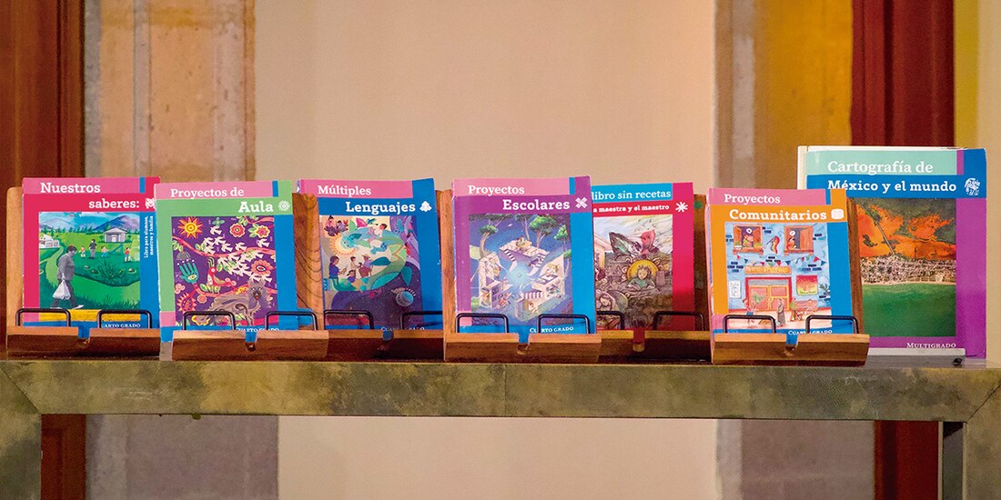 Una imagen de los nuevos libros de texto gratuitos de la SEP.