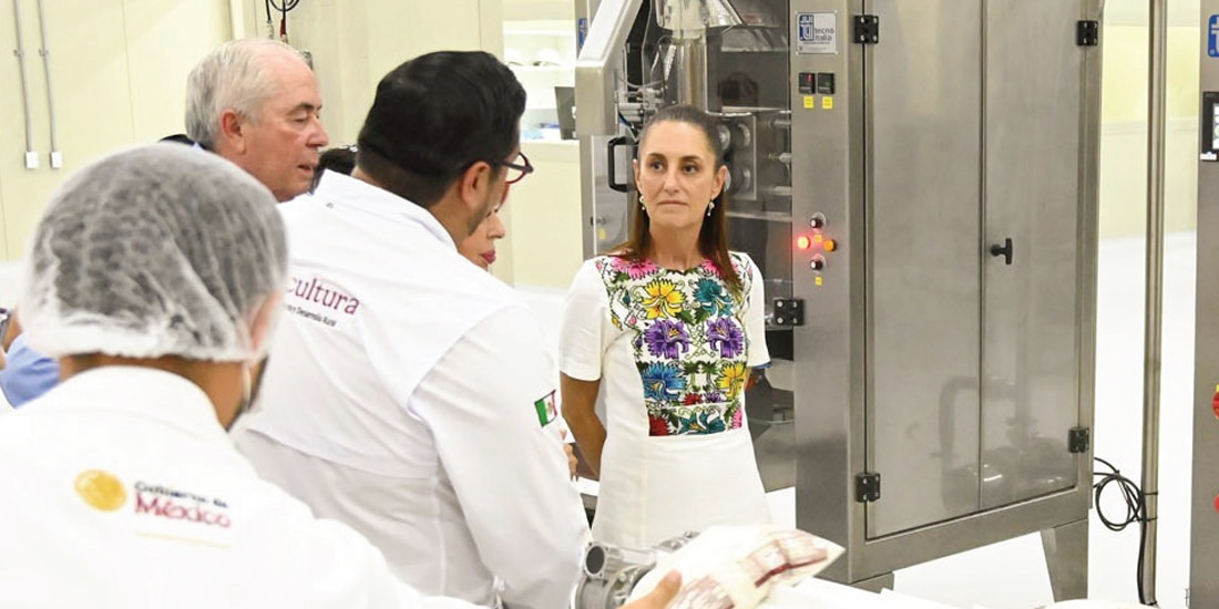LA PRESIDENTA Claudia Sheinbaum, en gira por el estado de Campeche, ayer