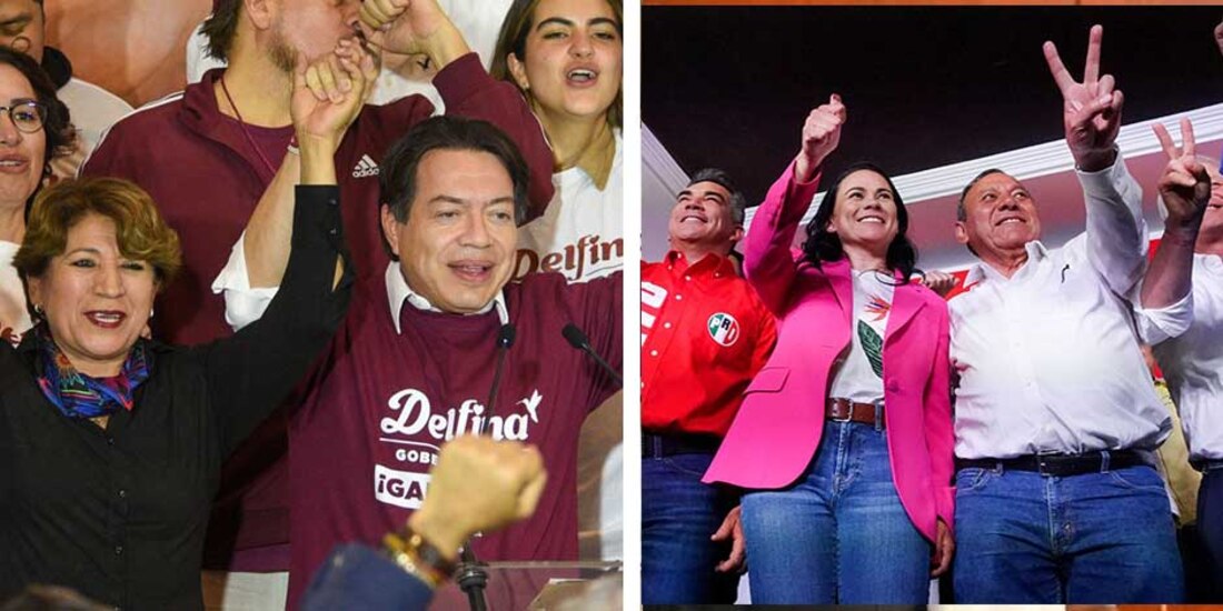 Las candidatas a la gubernatura del Edomex Delfina Gómez y Alejandra Del Moral y alistan festejos en Edomex