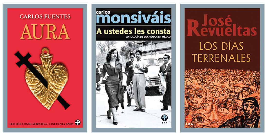 ALGUNAS PORTADAS de los libros que publicó la histórica editorial mexicana