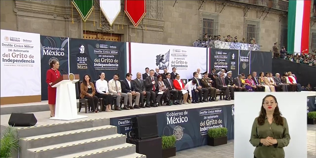 Claudia Sheinbaun en el Zócalo capitalino.