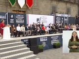 Claudia Sheinbaun en el Zócalo capitalino.