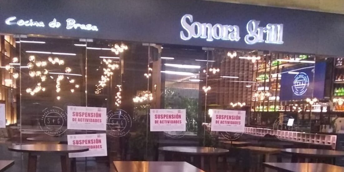 Foto que circula en redes sociales de la suspensión.