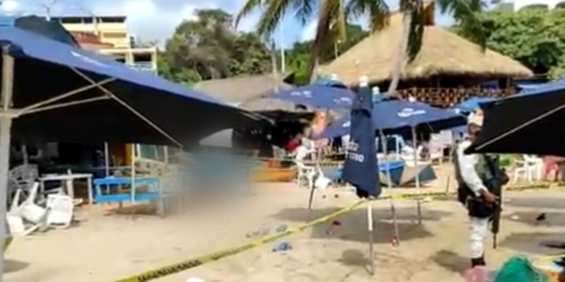 Ataque armado en playa Caleta, en Acapulco, Guerrero, deja dos personas muertas.