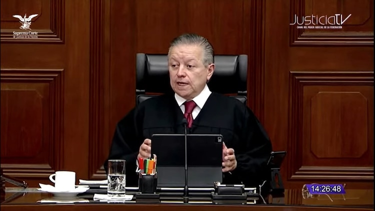 Ministro Presidente Arturo Zaldívar en la sesión de este lunes 28 de marzo del 2022.