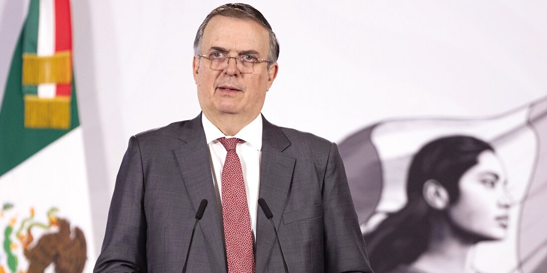 El excanciller mexicano, ayer, en conferencia de prensa