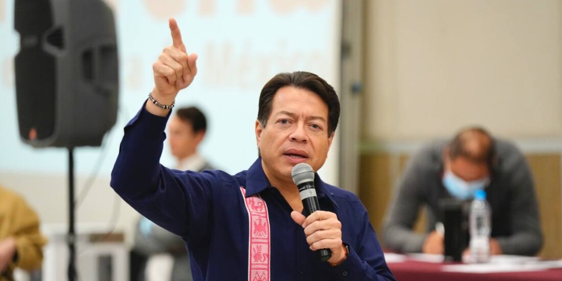 Mario Delgado, dirigente nacional de Morena, en el Congreso Estatal de Morena en el Estado de México.