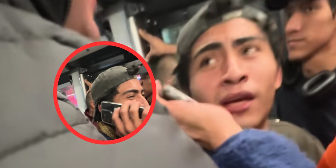 Pasajeros del Metrobús apoyan a joven ebrio en llamada con su mamá y enternecen las redes