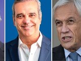 En la imagen, los presidentes de Ecuador, República Dominicana y Chile, Guillermo Lasso, y Sebastián Piñera, respectivamente