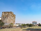 Biblioteca Central de la UNAM en Ciudad Universitaria, en una fotografía ilustrativa.
