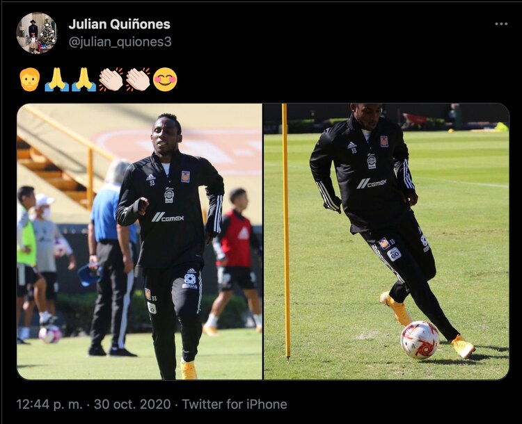 El delantero Julián Quiñones no ha rendido lo esperado en Tigres.