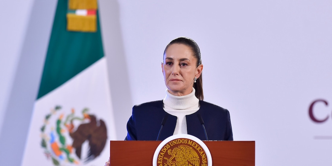 La Presidenta de México en conferencia de prensa.