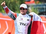 Checo Pérez durante el Show Run en Paseo de la Reforma.
