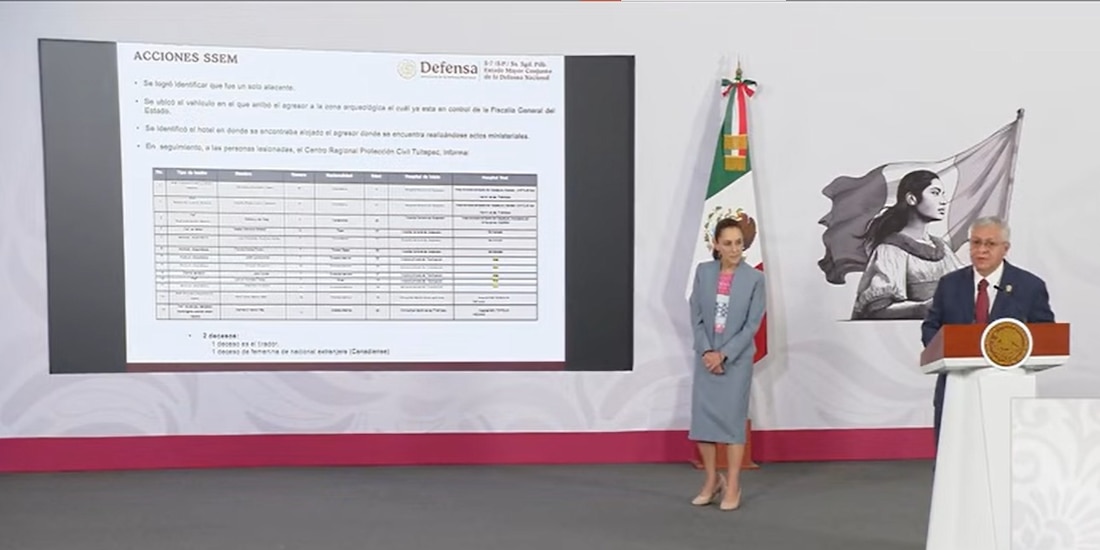 Cristóbal Castañeda Carrillo, secretario de Seguridad del Estado de México, este martes en Palacio Nacional.