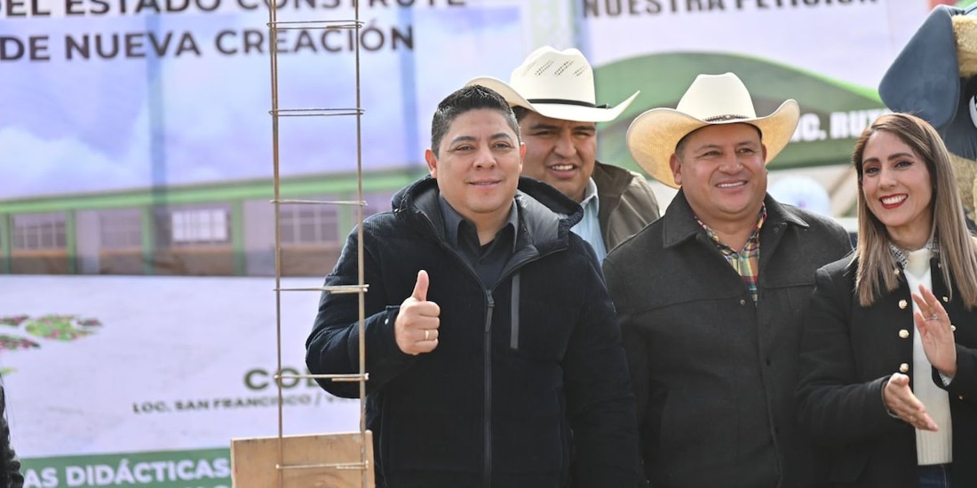 Ricardo Gallardo inicia construcción de Cobach en Villa de Arriaga, San Luis Potosí .