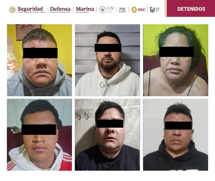 Los seis detenidos.