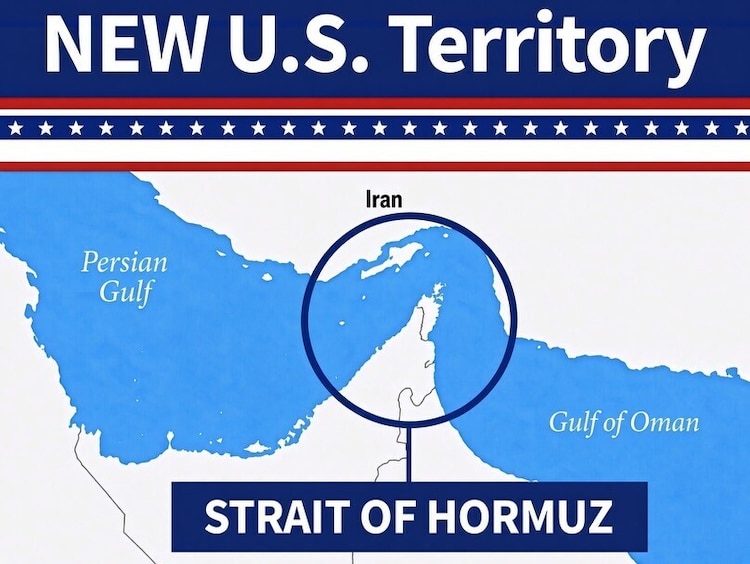 Imagen que publicó Trump con la leyenda: "Nuevo territorio estadounidense".