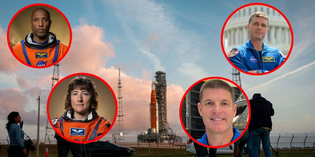 Ellos son los astronautas de la misión Artemis 2.