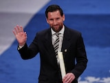 Lionel Messi momentos después de recibir el Premio Princesa de Asturias.