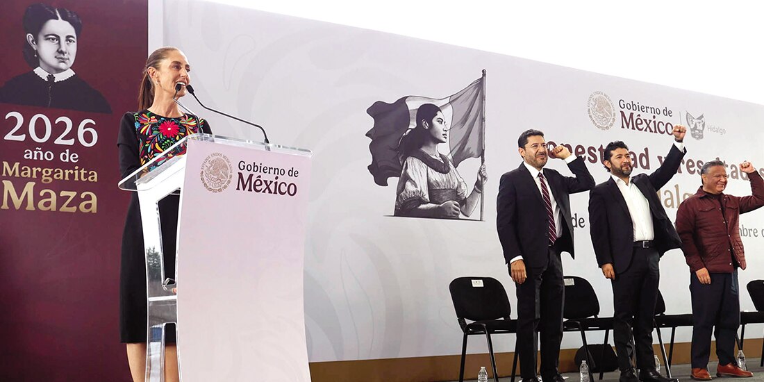 la presidenta Claudia Sheinbaum, ayer, en asamblea.