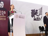 la presidenta Claudia Sheinbaum, ayer, en asamblea.