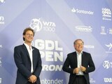Gustavo Santoscoy García y Gustavo Santoscoy Arriaga, codirector y director del WTA Guadalajara Open AKRON 2023, respectivamente.