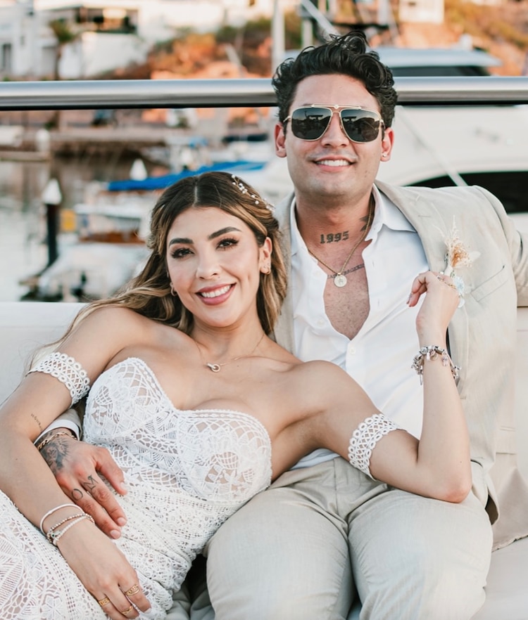 Frida Urbina y Abel Robles el día de su boda