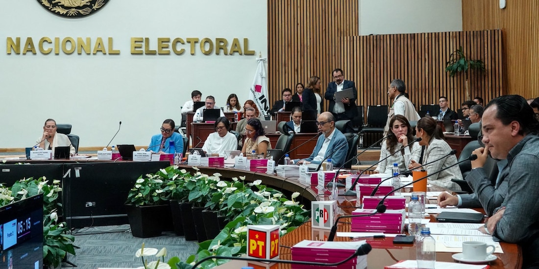 Aspecto general de la sesión ordinaria del Instituto Nacional Electoral, el jueves 05 de junio de 2025