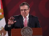 En la imagen, el canciller Marcelo Ebrard durante una de las conferencias matutinas del Presidente Andrés Manuel López Obrador.