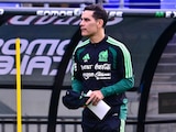Rafa Márquez en el entrenamiento previo al partido ante Colombia.