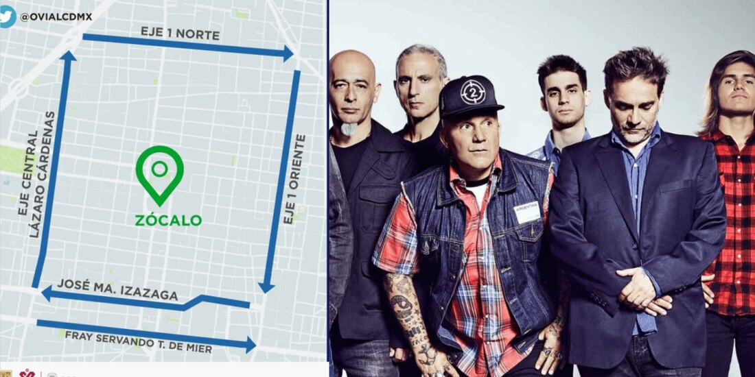 Estas son las calles cerradas para el concierto de LFC en el Zócalo.