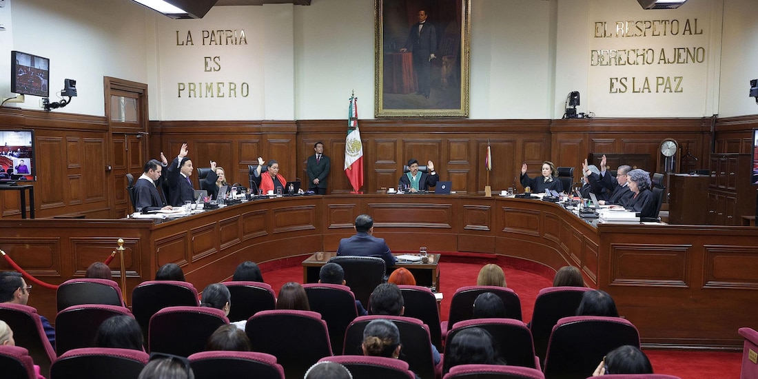 Sesión del Pleno de la Suprema Corte de Justicia de la Nación, en una fotografía ilustrativa.